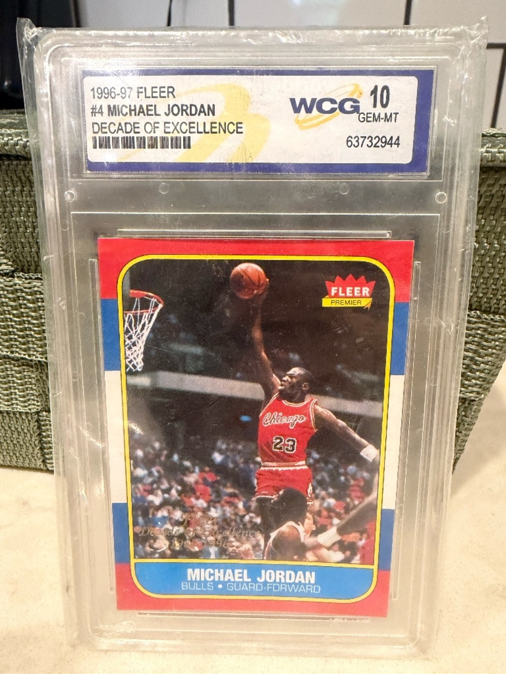 Michael Jordan 1996-97 Fleer Decade of Excellence #4 Rookie GEM-MT 10 WCG